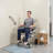 Lockable Rolling Shower Chair With Commode(U-Shape Seat)