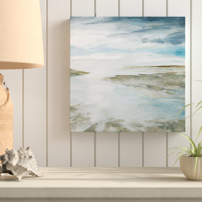 " Shimmering Tides ", 40" H x 40" W x 1.5" D, Wrapped Canvas