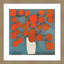 «Abstract Orange Flowers» par Elena Ray, impression sur bois encadrée-1230857074-1230857076