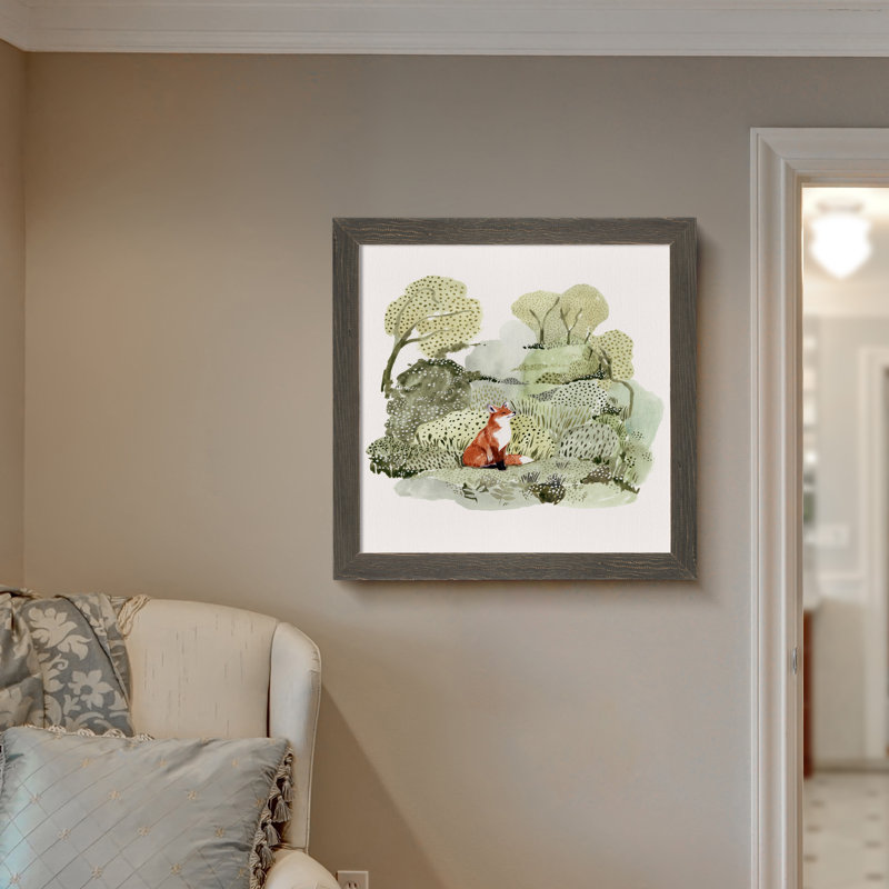 Reproduction d’art sur toile, "fox glen i" par paul cezanne, Toile avec cadre gris, H 28 po x l 38 po x P 1,25 po