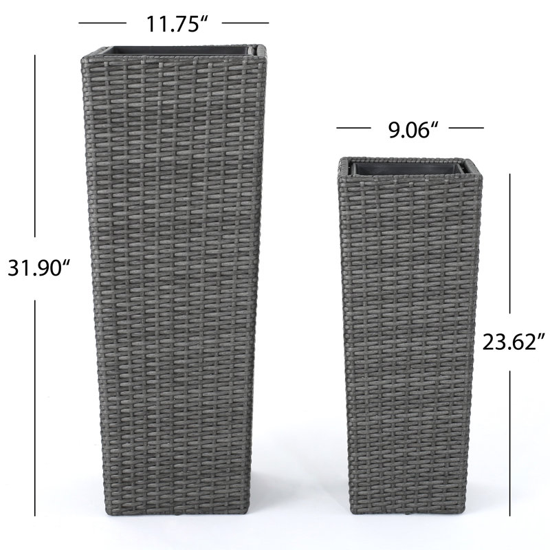 Decatur Pot Planter, Gray