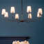 Lustre classique 8 lumières avec abat-jour en lin blanc -1978234833