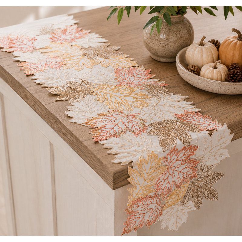 Chemin de table floral, L 36 po x l 16 po, Blanc
