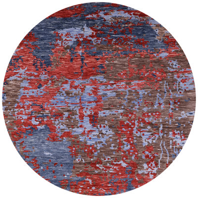 Tapis rouge / bleu / brun