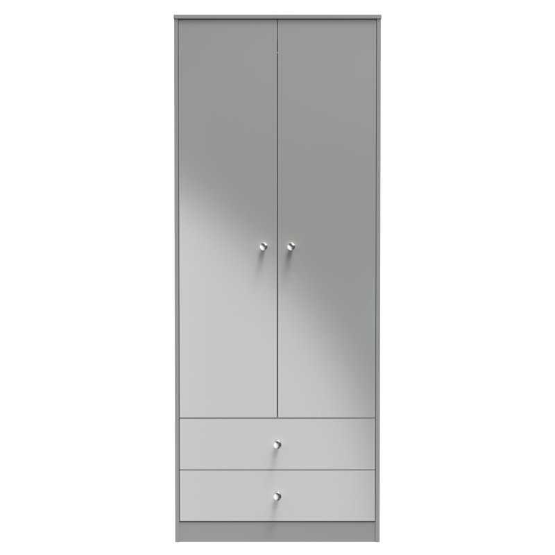 Bhargavi Manufactured Wood Wardrobe, Uniform Grey/Dusk Grey