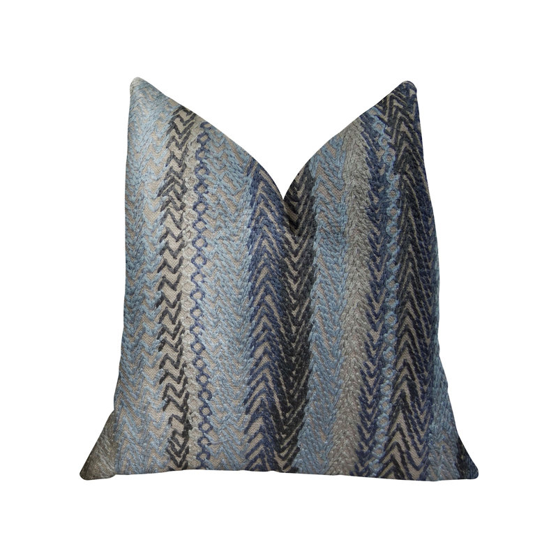Coussin décoratif en lin Zigzag Rows, H 20 po x l 20 po, Carré
