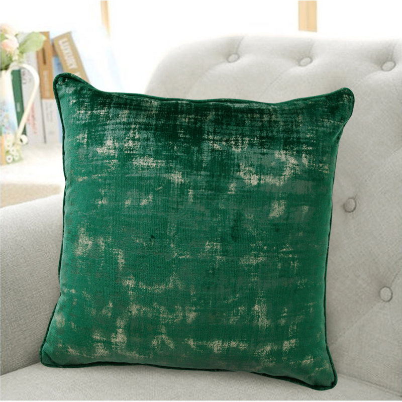 Morphew Abstract Square Cushion, Green