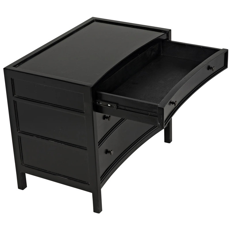 Hampton 36'' W Solid Wood Nightstand, Hand Rubbed Black