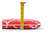 Set of 4 Red Canvas U-Shaped Outdoor Chair Cushions, Thick Patio Seat Pads