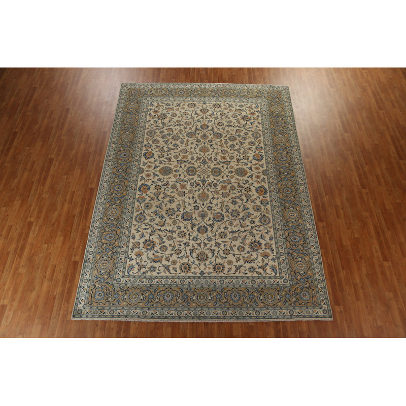 Tapis persan Kashan noué à la main 9 x 12