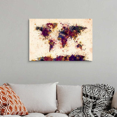" World Map Paint Splashes " by Michael Tompsett