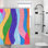 Rideaux de douche Vibrant Wavy Lines, 71 × 71