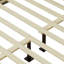 Grand lit, plateforme en bois massif, tête de lit tapissier carrée, thème Mid-Century moderne, ton gris, taille d'assemblage facile, cadre de plateforme, design, finition, système de lattes silencieuses