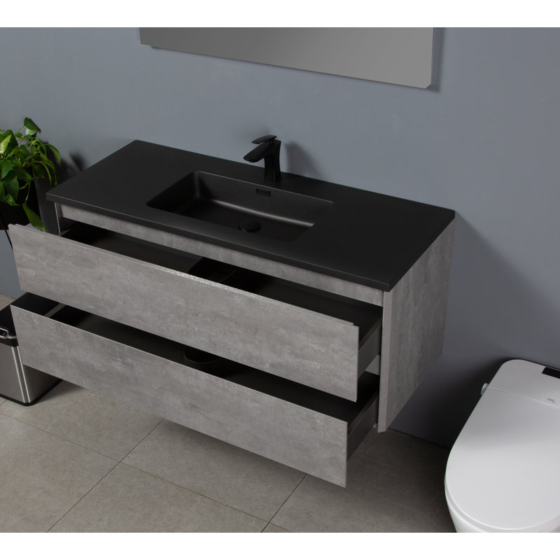 47'' Single Bathroom Vanity with Resin Top