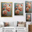 Charm rose nature morte coquelicots gris I - coquelicots décoration murale-400470386-400470399