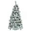Arbre de Noël enneigé épinette 6 pi avec pommes de pin, arbre de Noël artificiel avec 403 pointes de branches, branches mixtes en PE et PVC, 250 lumières DEL multicolores, 11 modes de clignotants, décorations des Fêtes