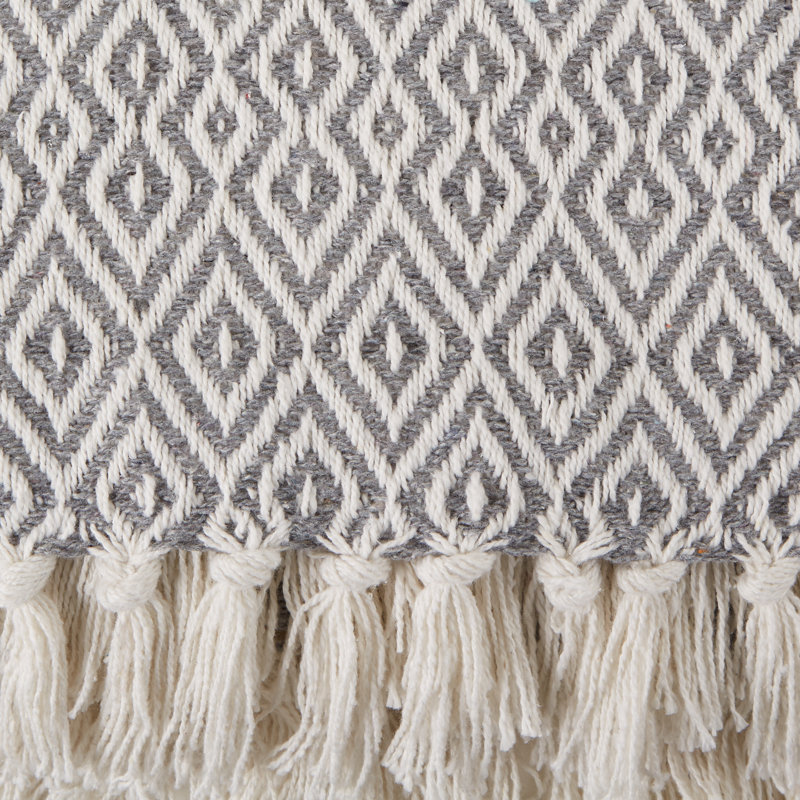  Jeté double en coton, gris