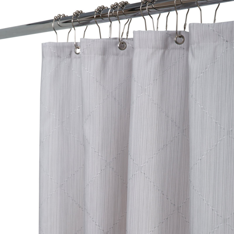Rideau de douche gris Elle Elle Décor Jacquard Weave