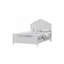 Cadre de lit simple standard en bois massif blanc arqué de style planche arquée pour chambres résidentielles pour adolescents