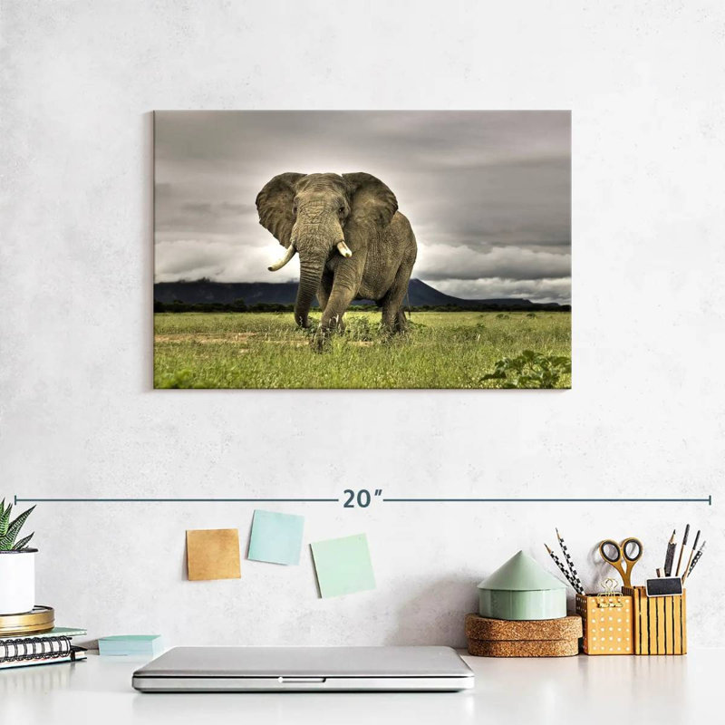 Brampt Elephant Landscape, 8" H x 12" W