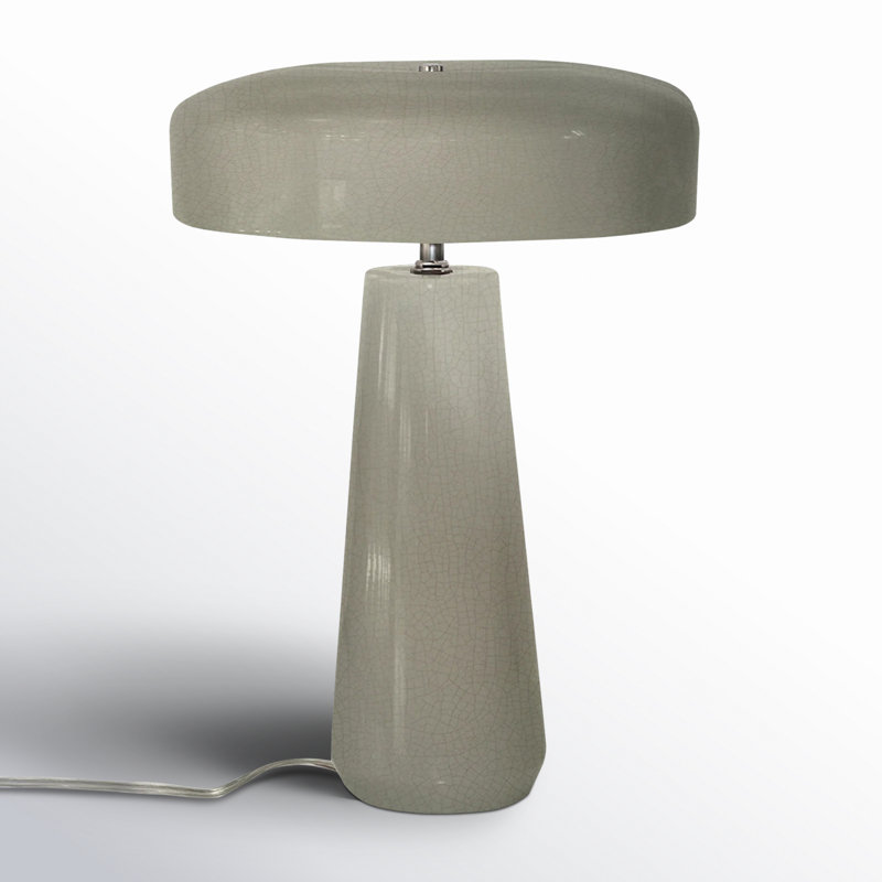 Lampe de table en céramique Percy, Craquelure vert céladon