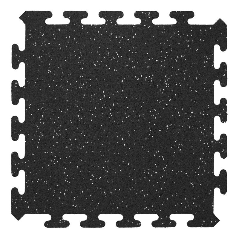 Carrelage en caoutchouc 16,5 po x 16,5 po noir (34) (18) 1 paquet