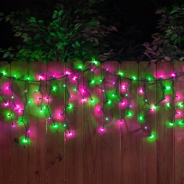 purple icicle halloween lights