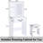 Modern Mini Dressing Table With Adjustable Brightness Led - Lit Mirror, Smart Storage, Multi Tier Proof Shelves And White Padded Stool For Bedroom Decor Mirror Hidden Compartments, Stool, Brightness,