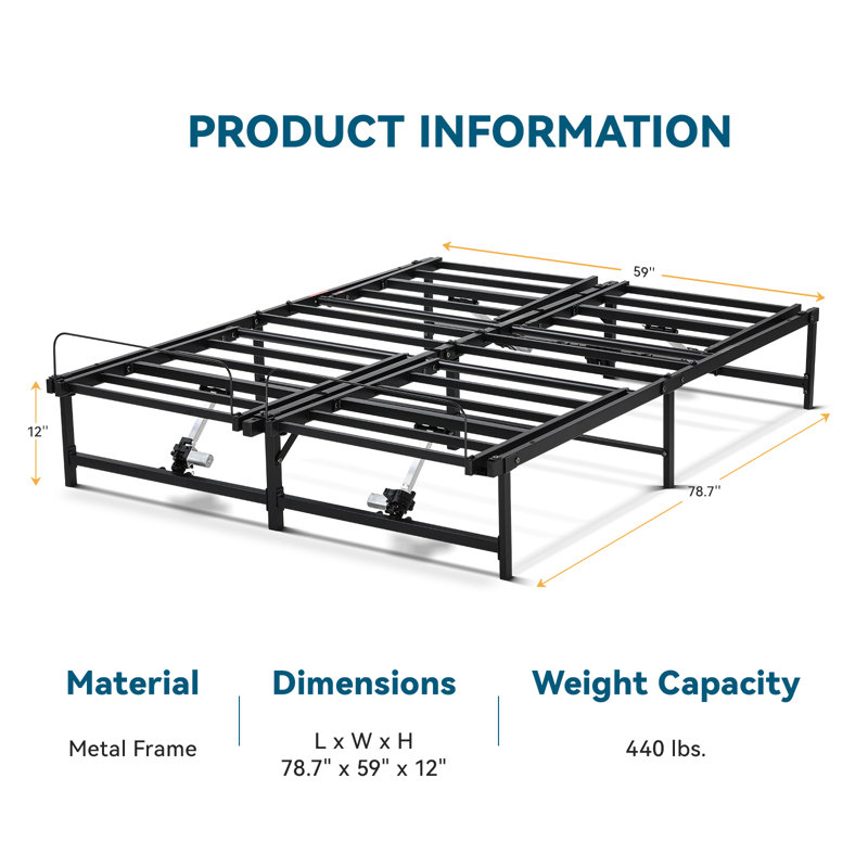 Adjustable Bed Frame Bed Base With Remote Control, Independent Head And Foot Incline, Adjustable Bed Frames With Mattress Holder