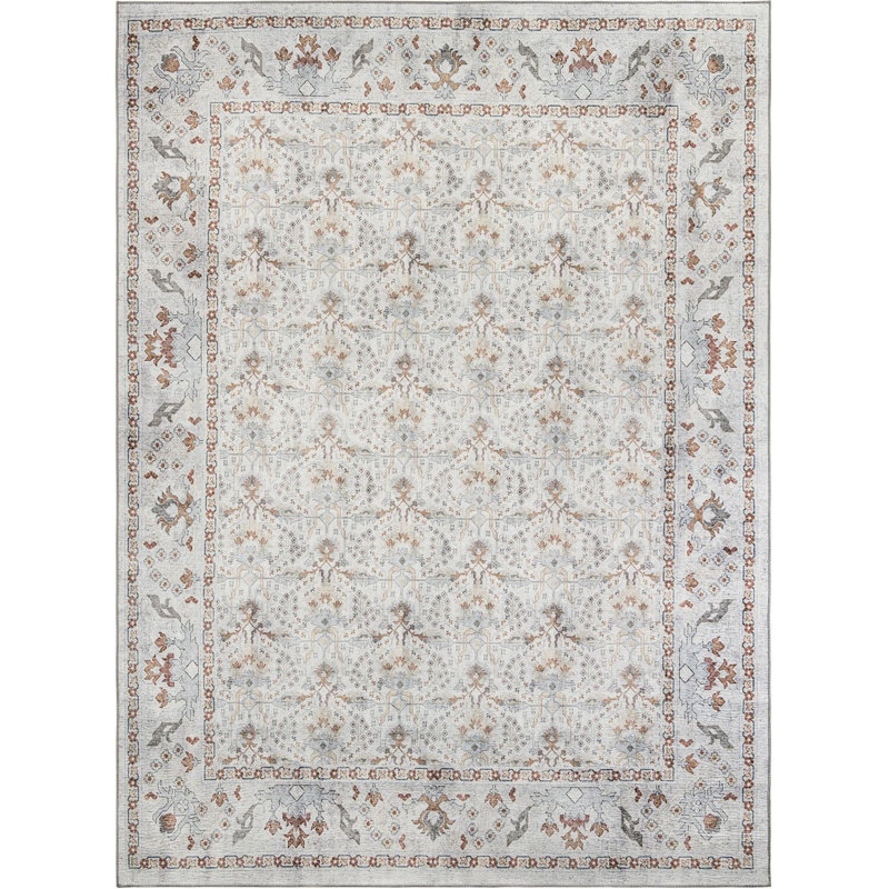 Tapis traditionnel Guljan couleur ivoire, Rectangle 10 pi x 13 pi 1 po