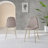 Tierra Sleek Gold and White Gloss Round Dining Table Set with 4 Luxury Faux Leather Dining Chairs-1397908066