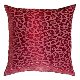 Leopard Square Velvet Pillow, Square 18"H x 18"W, Leopard Ice