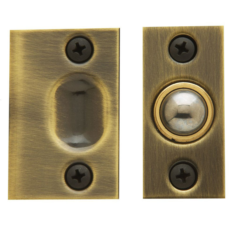 Adjustable Ball Catch for Door, Unlacquered Brass