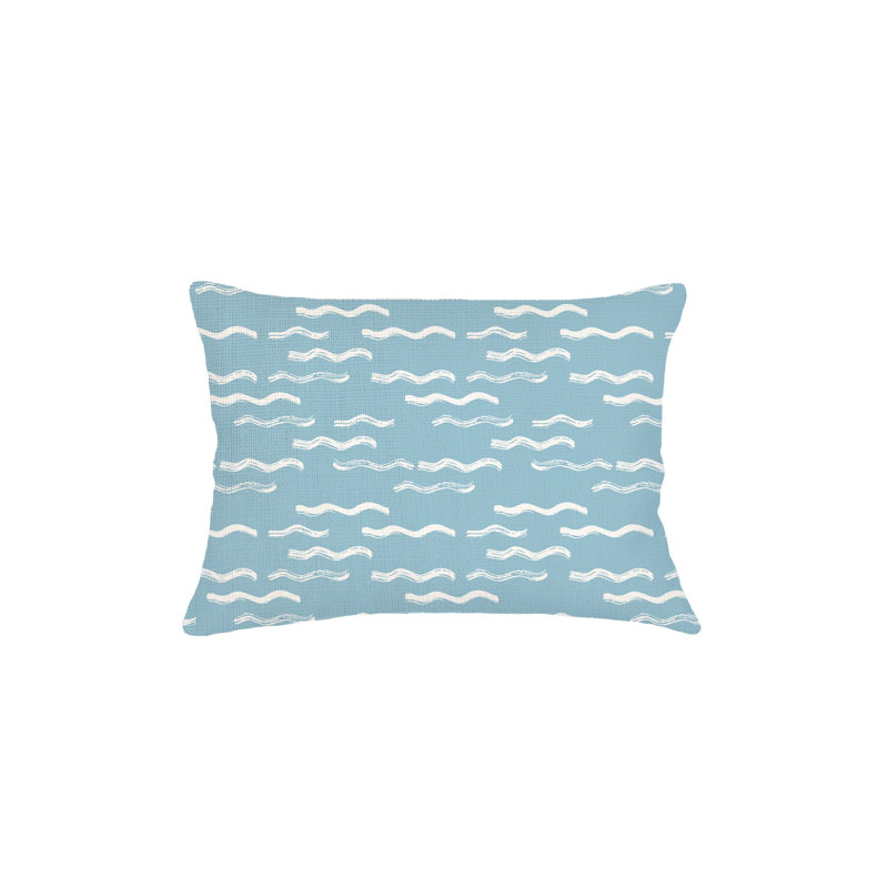 Coastal Blue Wave Pool Linen Pillow 20x20 with Poly Insert, Beige, Square 26", Polyester