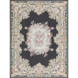 Hand-Knotted High-Quality Brown and Green Area Rug