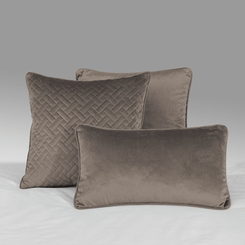 Ariel Square Throw Pillow Cover, Taupe
