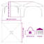 vidaXL Pop-up Party Tent 210D Oxford with Silver Coating Event Canopy Outdoor-126787394-126787398
