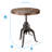 Grigor Sheesham Round Solid Wood Top with Iron Base Dining Table