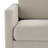 Modern Upholstered Sand Square Swivel Armchair with Matel Base-1911173917