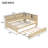 Antique White Milk Finish Full Size Daybed With Trundle And Shelves - Solid Wood Build, For Friends, Storage Items Pine Multi Storage, Supportive Slats