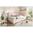 Upholstered Bed Daybed With Pull-Out Bed, Twin Size Single Sofa Bed,Guest Beds For Adults and Children, Bed With Metal Slatted Frame, Velvet, Pink (Without Mattress)-129747088