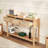 Bay Isle Home™ Rattan Console Table with 3 Storage Drawers Rattan Sliding Door-294316484