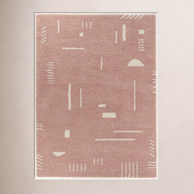 Tapis géométrique à poils longs Morin, Rectangle 4 pi 4 po x 6 pi