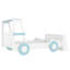 Lit voiture simple avec tablettes de rangement, lit plateforme pour enfants avec une jolie forme de voiture, conception enfantine-2132003060