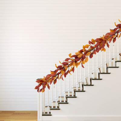 5' x 8" Berries with Orange and Red Leaves Artificial Fall Harvest Garland Unlit