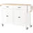 Kitchen Island Cart With Solid Wood Top And Locking Wheels,54.3 Inch Width,4 Door Cabinet And Two Drawers,Spice Rack, Towel Rack-2097751576