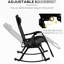2 chaises berçantes zéro gravité, fauteuil d'extérieur pliable avec coussin, porte-gobelet. Acier noir, pieds à bascule inclinables et support de téléphone inclinables, noir, cadre en acier robuste,