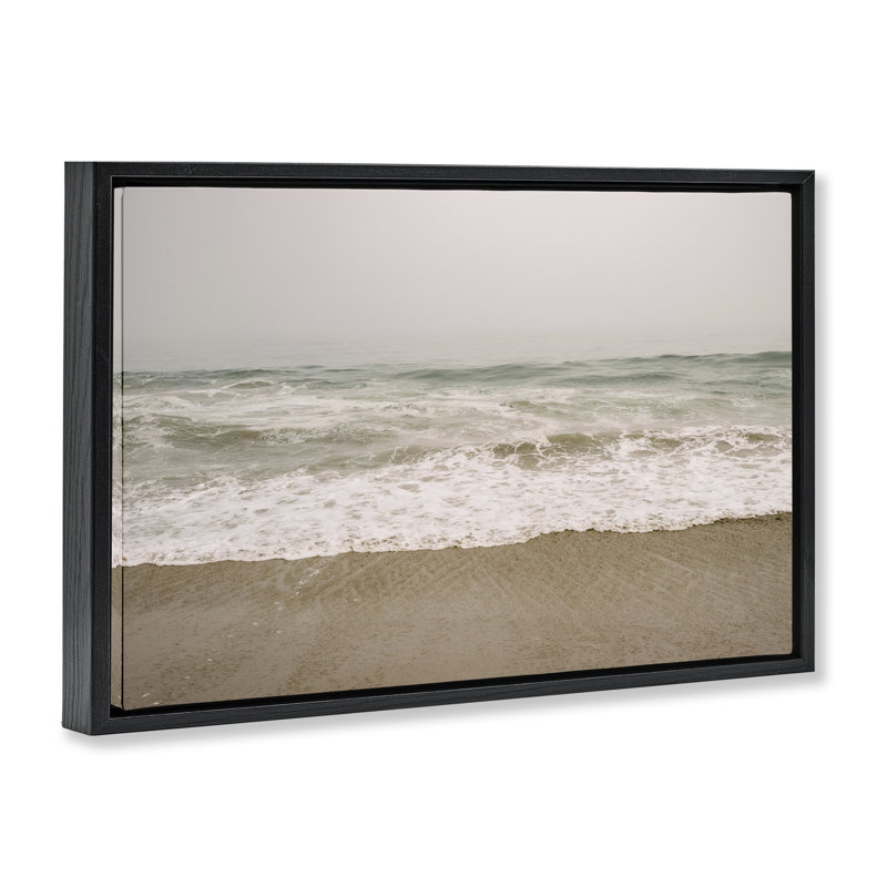  «Peaceful Point Reyes Floater» par Crystal Lynn Collins, H 21 po x l 31 po, Cadre flottant noir de jais