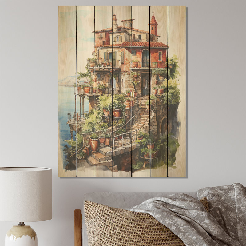Italian Italian Charm I - Italie sur bois, H 44 po x l 34 po