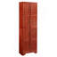 Armoire de rangement haute 72,4 "avec 8 portes et 4 tablettes, bibliothèque, salon, cuisine, salle à manger, armoire de rangement autoportante, cerisier